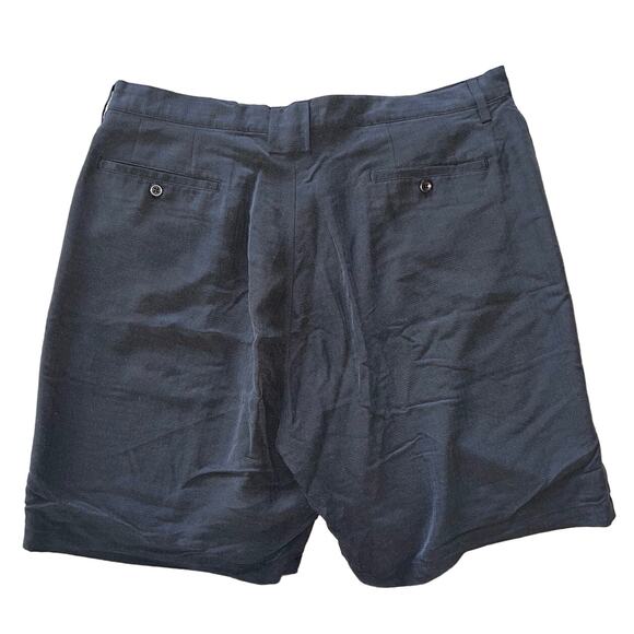 Bamboo Cay Men's Fine Resortwear Gray/Navy Pleated Dressy Modal Shorts SZ 38 EUC - Picture 3 of 4